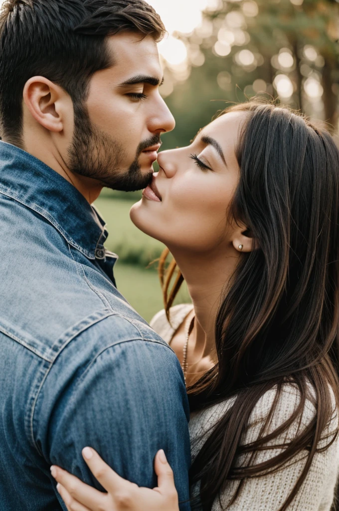 couple kissing