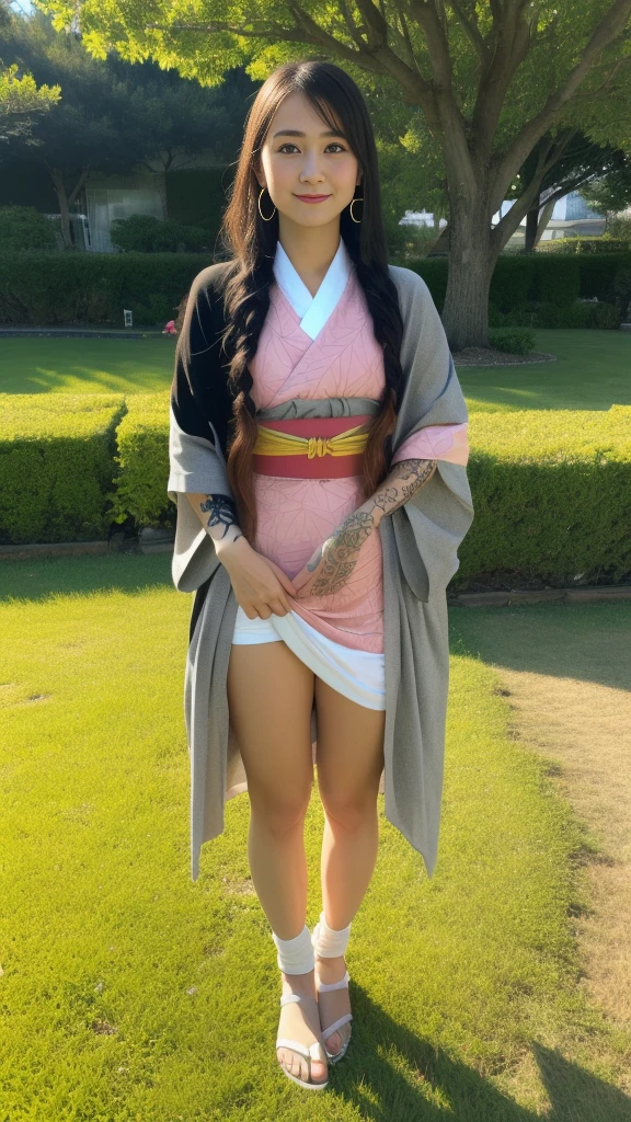 Cute Japanese female, (), (Very cute face), White moist skin, (Pink bright eyes: 1.4),
BREAK,
(Very beautiful berserker: 1.3), (Battle pose: 1.3),
BREAK,
Earrings, Short length, (Black grass tattoo on body: 1.3),
BREAK,
Kimono, Haori,
BREAK,
(Super long hair), (Light gray hair: 1.4), (Gradient hair: 1.3), (Red tips: 1.3),
BREAK,
(Realistic: 1.3), Masterpiece, Perfect lighting, (Ultra high resolution), (8K), (Very detailed: 1.4), (Full body: 1.4), (Symmetrical: 1.2), (One shot),
BREAK,
(Big Japanese city: 1.2), (Crowded),