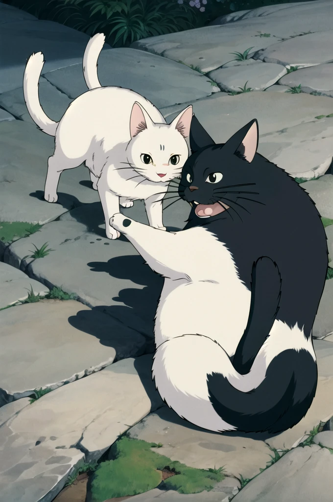 (((ghibli style))),animal,A cat