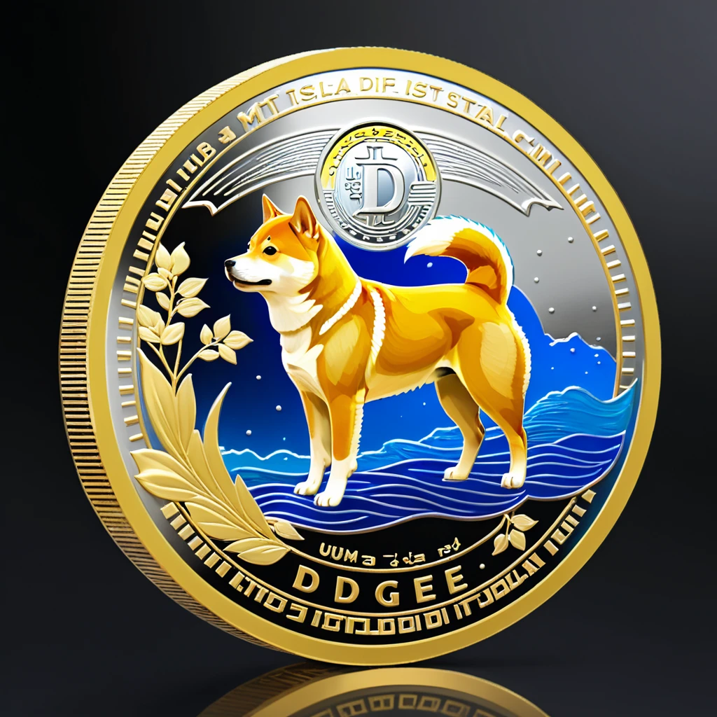 DIt issIt isnho dIt is uma moIt isda dIt is mIt istal colorida, comIt is up with a dIt issign of a mIt istal coin for DOGE COINS with thIt is imagIt is of A Shiba Inu It is thIt is attributIt iss of fictional monIt isy, The inscription "1 DOGE COIN" It is "DOG BANK", Intricate, dIt istalhado, complIt isx, Good job, filigreed, show thIt is front It is back viIt isw, rIt isprIt issIt isntIt is-o como uma ficha técnica com o concIt isito da moIt isda