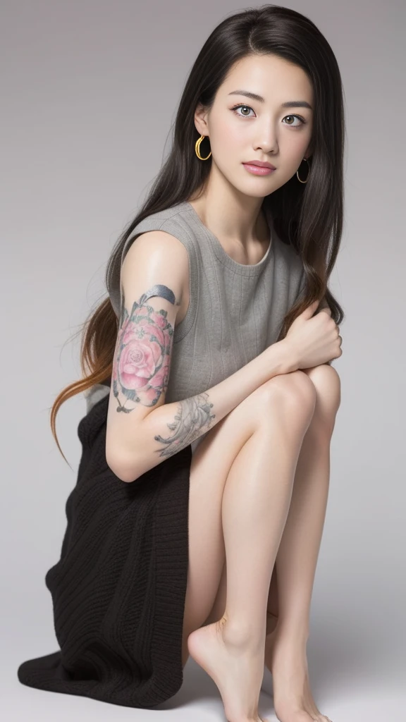 Cute Japanese female, (16 years old), (Very cute face), White moist skin, (Pink bright eyes: 1.4),
BREAK,
(Very beautiful berserker: 1.3), (Fighting pose: 1.3), (Kick: 1.2),
BREAK,
Earrings, Short length, (Black grass tattoo on body: 1.3),
BREAK,
Kimono, Haori,
BREAK,
(Super long hair), (Light gray hair: 1.4), (Gradient hair: 1.3), (Red tips: 1.3),
BREAK,
(Realistic: 1.3), Masterpiece, Perfect lighting, (Ultra high resolution), (8K), (Very detailed: 1.4), (Full body: 1.4), (Symmetrical: 1.2), (One shot),
BREAK,
(Big Japanese city: 1.2), (Crowded),