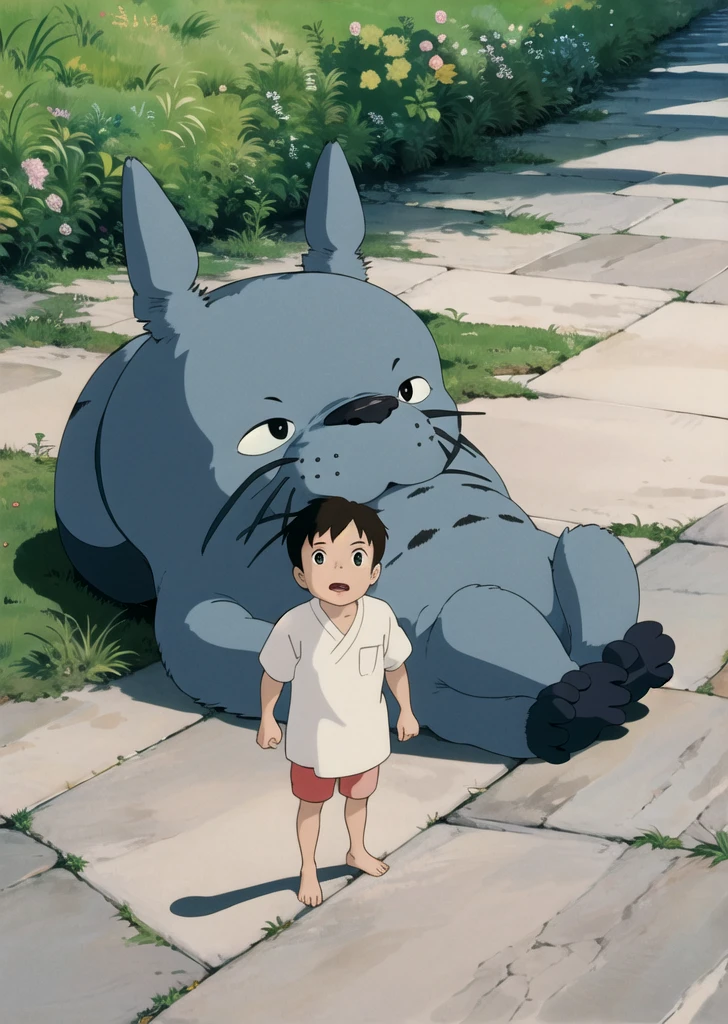 (((ghibli style))),1 Cute big cat 