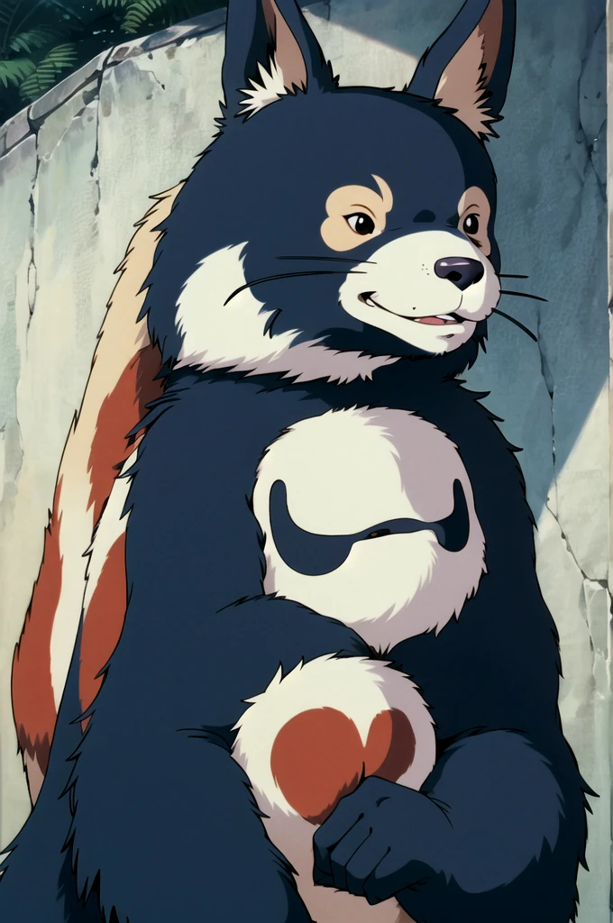 (((ghibli style))),animal,Red panda