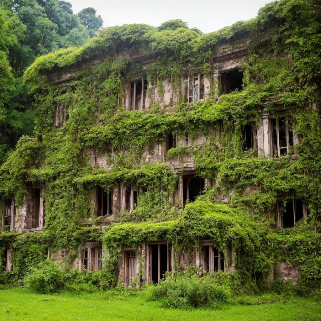 trees growing on the side of a stone building in a forest, overgrown ruins, mossy ruins, ancient overgrown ruins, ancient magical overgrown ruins, old ruins, old mystic ruins, densley overgrown with moss, ancient overgrown! ruins, overgrown place, mossy buildings, ancient ruins in the forest, an overgrown, overgrown with trees