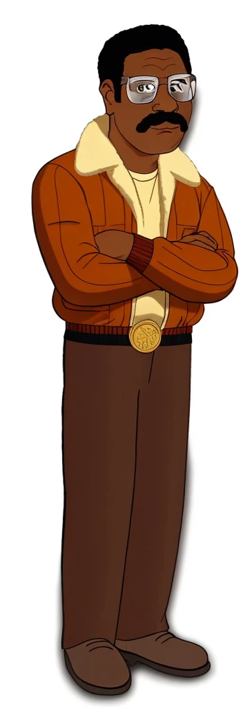 Looks exactly like Carl Weathers as Apollo creed and same exact hair and glasses