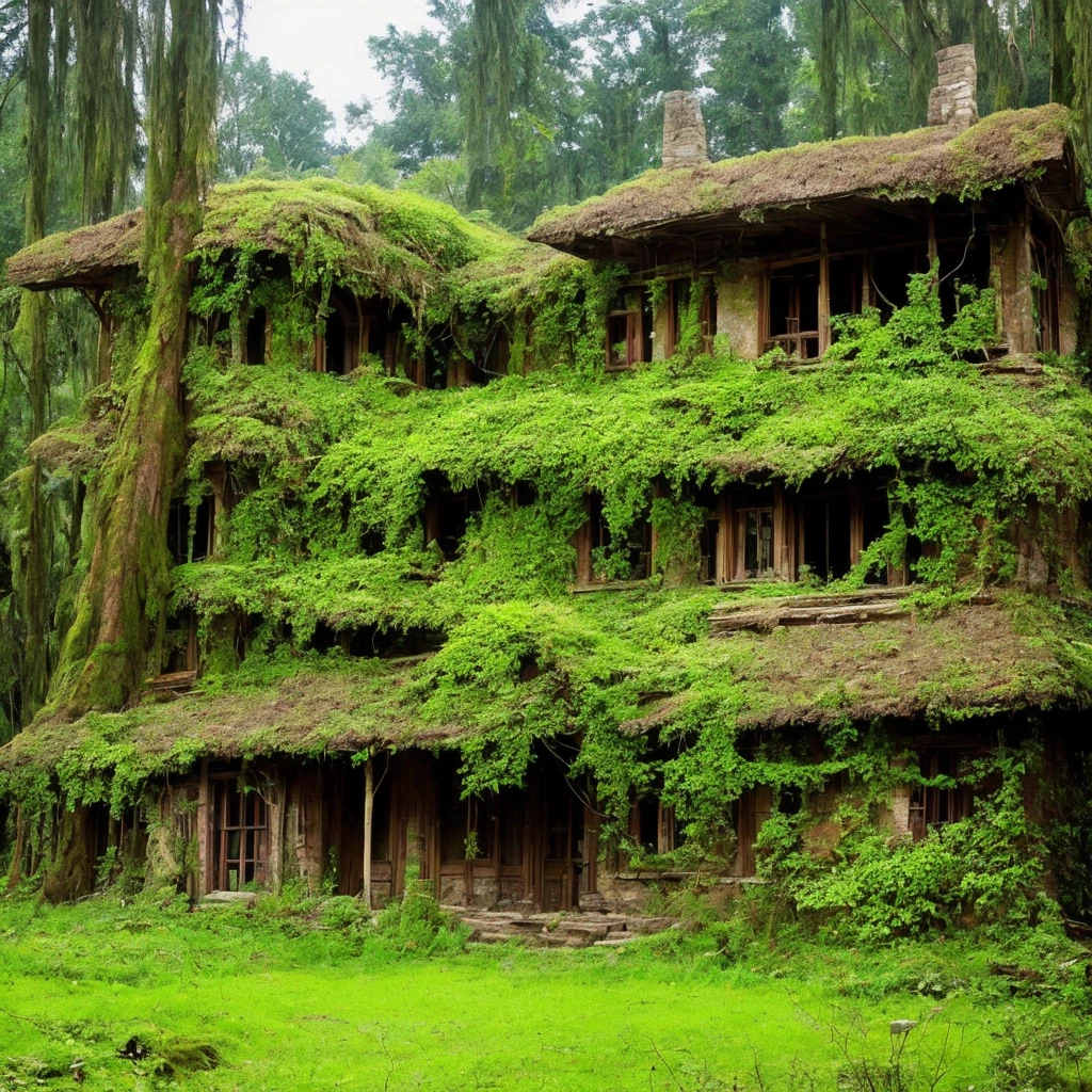trees growing on the side of a stone building in a forest, overgrown ruins, mossy ruins, ancient overgrown ruins, ancient magical overgrown ruins, old ruins, old mystic ruins, densley overgrown with moss, ancient overgrown! ruins, overgrown place, mossy buildings, ancient ruins in the forest, an overgrown, overgrown with trees