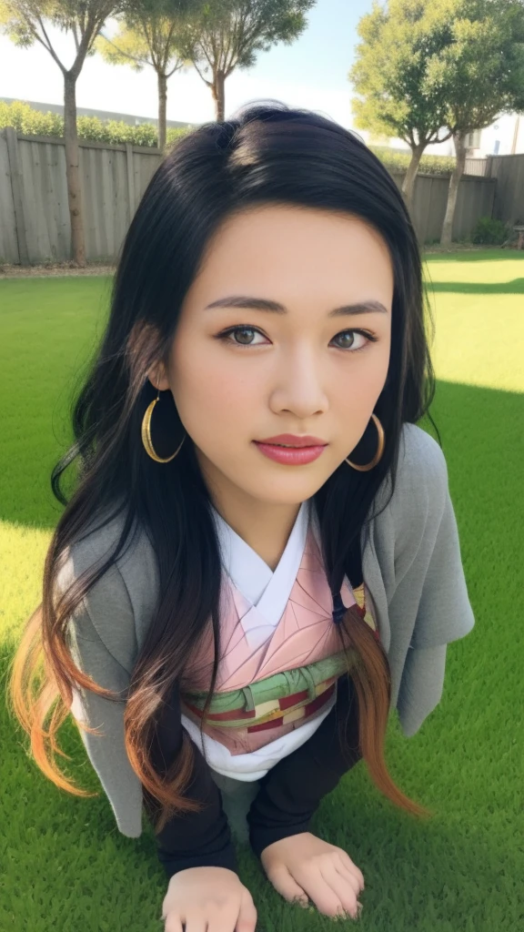 Cute Japanese female, (16 years old), (Very cute face), White moist skin, (Pink bright eyes: 1.4),
BREAK,
(Very beautiful berserker: 1.3), (Fighting pose: 1.3), (Kick: 1.2),
BREAK,
Earrings, Short length, (Black grass tattoo on body: 1.3),
BREAK,
(Cute kimono: 1.2), (Black haori: 1.2),
BREAK,
(Super long hair), (Light gray hair: 1.4), (Gradient hair: 1.3), (Red tips: 1.3),
BREAK,
(Realistic: 1.3), Masterpiece, Perfect lighting, (Ultra high resolution), (8K), (Very detailed: 1.4), (Full body: 1.4), (Symmetry: 1.2), (One shot),
BREAK,
(Big Japanese city: 1.2), (Crowded),