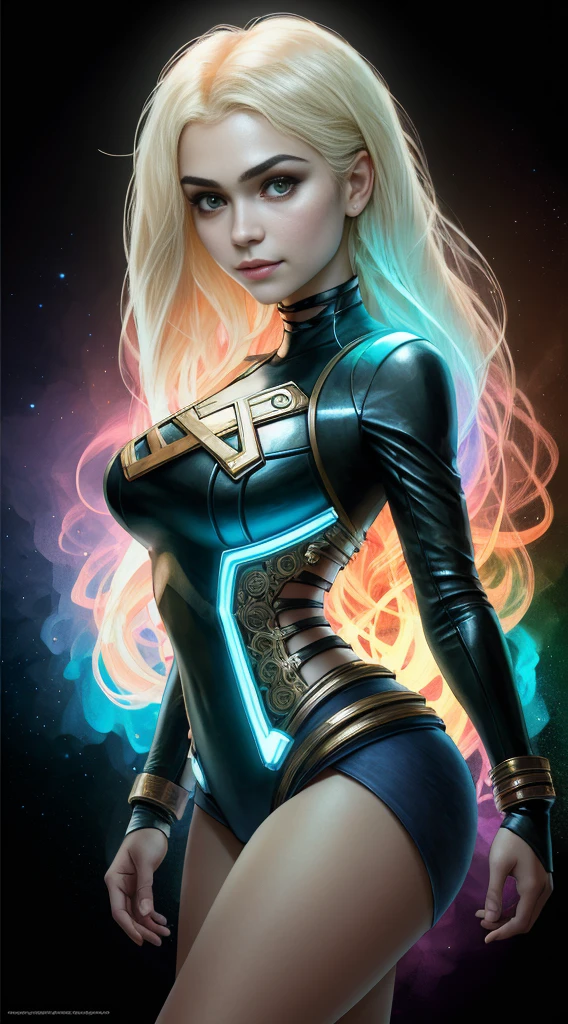 Clara Crawford, mulher bonita fotorrealista, Cabelos escuros, Head and shoulders, cobrir, pintura hiperdetalhada, Luminismo, bar lighting, Complexo, 4k resolution concept art portrait by Greg Rutkowski, Artgerm, WLOP, Alphonse Mucha, little fusion pojatti realistic steampunk, fractal isometrics details bioluminescens : um realista impressionante