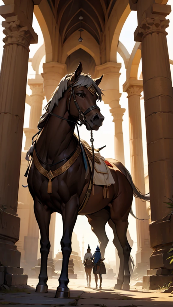 Hundreds ancient arabian. Stand. Turn around. Facing away the camera