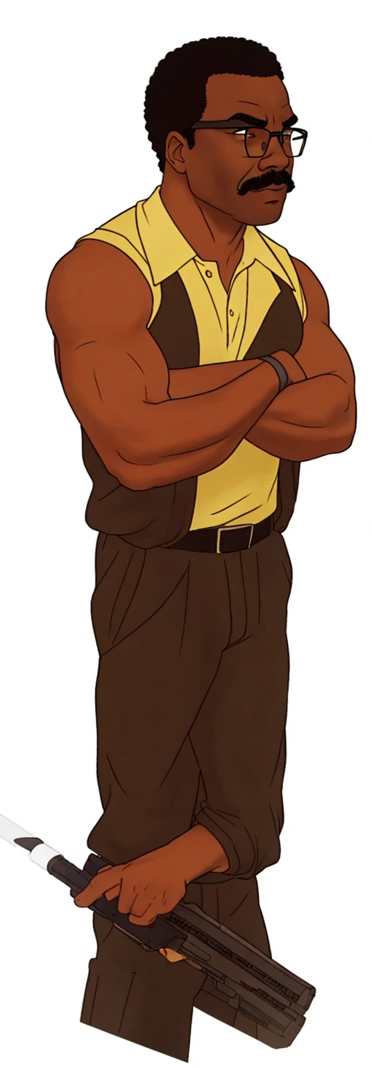 Looks exactly like Carl Weathers as Apollo creed and same exact hair and glasses