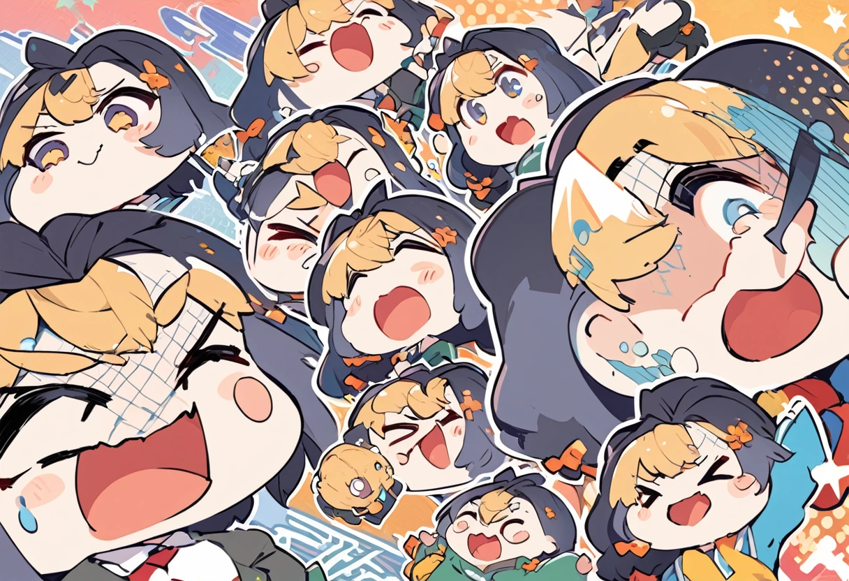 Illustration of a cheeky high school girl、Bust up icon、With cartoon design
