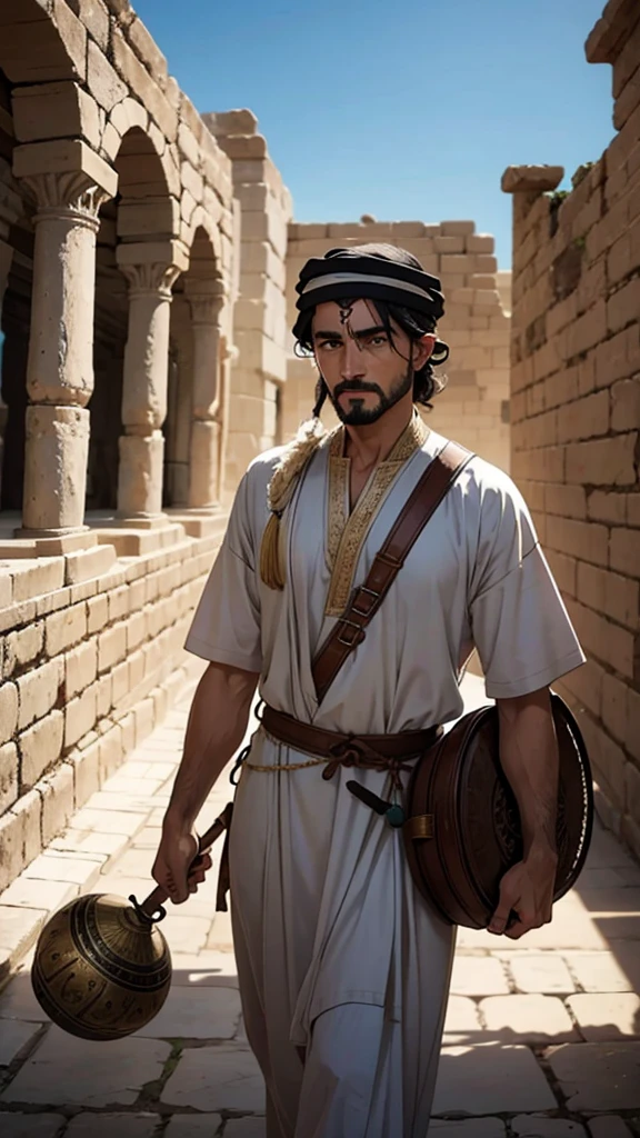 Ancient arabic man gathering