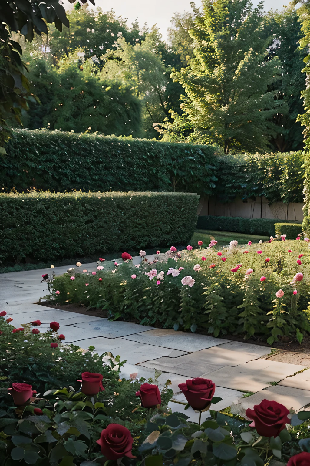 realistic rose flowers garden