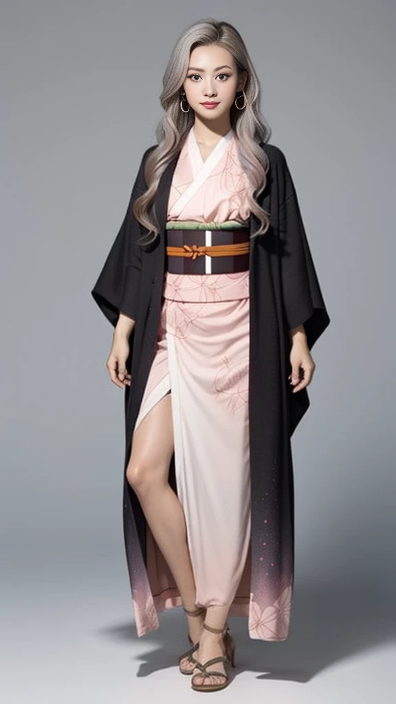 Cute Japanese female, (), (Very cute face), White moist skin, (Pink bright eyes: 1.6), (Full body: 1.4),
BREAK,
(Very beautiful berserker: 1.3), (Kicks: 1.2),
BREAK,
Earrings, Short length, (Black grass tattoo on body: 1.3),
BREAK,
(Cute kimono: 1.2), (Black haori: 1.2), (Crowded),
BREAK,
(Super long hair), (Light gray hair: 1.4), (Gradient hair: 1.3), (Red tips: 1.3),
BREAK,
(Realistic: 1.3), Masterpiece, Perfect lighting, (Ultra high resolution), (8K), (Very detailed: 1.4), (Full body: 1.4), (Symmetrical: 1.2), (One shot), (Kicks: 1.2),
BREAK,
(Big Japanese city: 1.2), (Crowded),