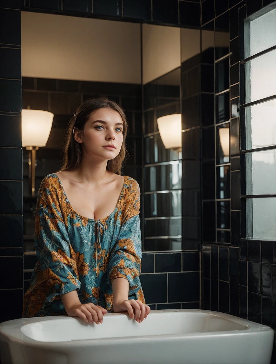 1 fille, Gros seins, Fond simple, Haute qualité, nue
