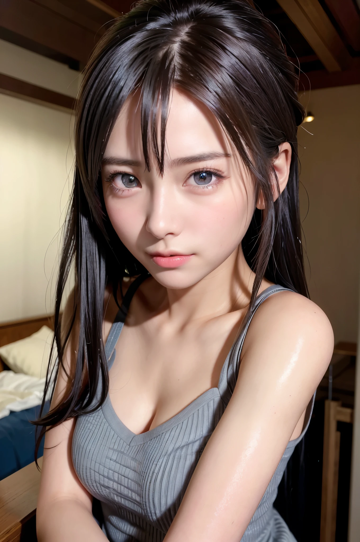 top-quality、8K Masterpiece、超A high resolution、(Photorealsitic:1.3)、Raw photo、1人、silver white hair、poneyTail、glowy skin、1 super beautiful college girl、((super realistic details))、portlate、globalillumination、Shadow、octan render、8K、ultrasharp、highly intricate detail、Realistic light、CGSoation Trends、Beautiful eyes、radiant eyes、Facing the camera、