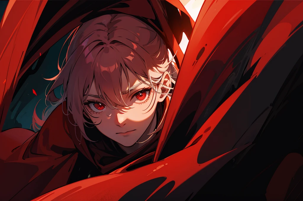 red eyed man hiding in dark cave from sunlight,8k,max detail,