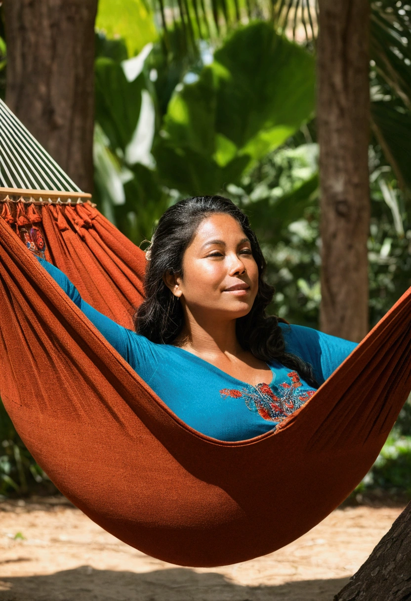 amazing woman at hammock day