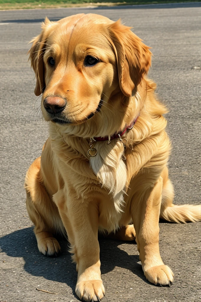 Cute golden retriever dog
