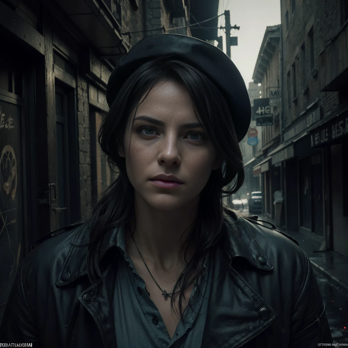 a man in a dark alley, Constantino, mourning the death of his partner, beautiful detailed eyes, beautiful detailed lips, extremely detailed eyes and face, long eyelashes, despair and anguish on his face, tattered trench coat, dark urban environment, changing lighting, Cinematic atmosphere, (Best Quality,4k,8k,High resolution,masterpiece:1.2),ultra detailed,(realist,photorealist,photo-realist:1.37),dramatic lighting, brave realism, dark fantasy, supernatural, horror
