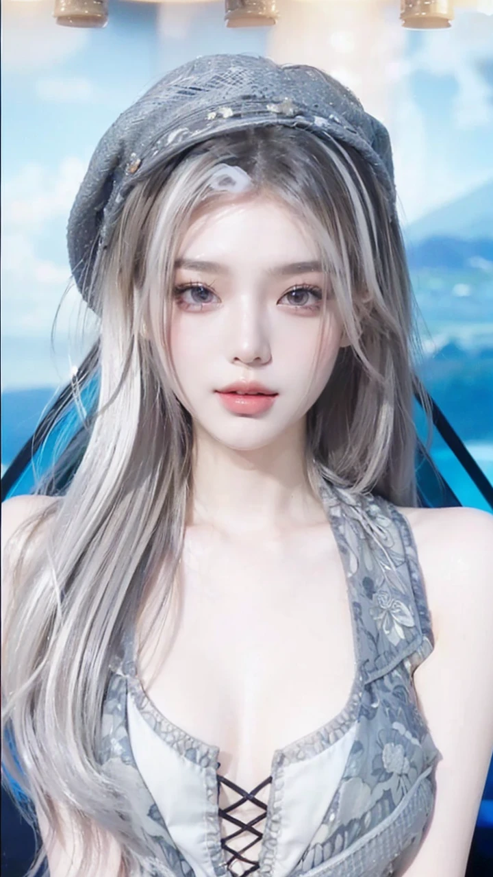 ((masterpiece、best quality))、shape、super detailed、8k、actual、sharp focus、Very detailed、professional lighting、spotlight、Colorful details、Detailed texture,A stunningly beautiful girl,Wearing a transparent cheongsam,(most suitable hairstyle:1.4)、(in the most helpful way:1.3)、(Half-length photo:1.4)、big breasts、perfect style、Body、18 years old、Smile、