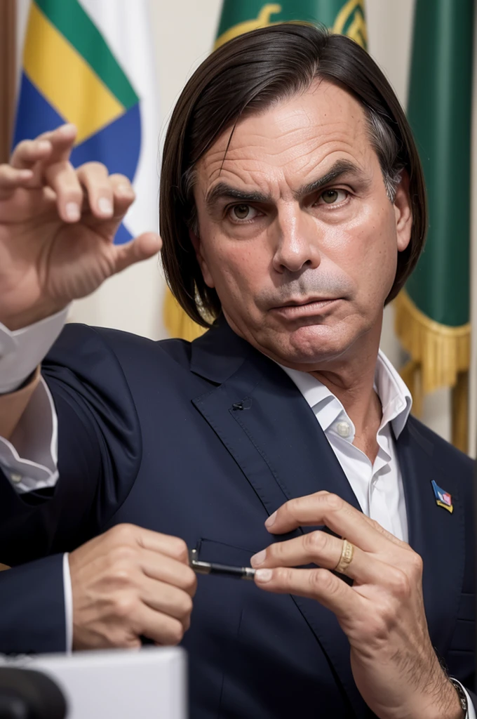 Bolsonaro making the L