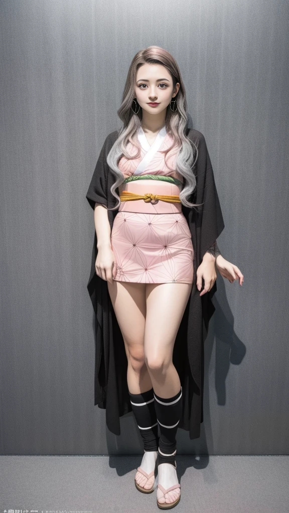 Cute Japanese woman, (16 years old), (very cute face), white moist skin, (pink bright eyes: 1.6), (full body: 1.4),
BREAK,
(very beautiful berserker: 1.3), (kicking: 1.3), ninja pose, Japanese sword,
BREAK,
earrings, short length, (black grass tattoo on body: 1.3), (full body: 1.4),
BREAK,
(cute kimono: 1.2), (black haori: 1.2), (crowd),
BREAK,
(super long hair), (light grey hair: 1.4), (gradient hair: 1.3), (red tips: 1.3),
BREAK,
(realistic: 1.3), masterpiece, perfect lighting, (ultra high resolution), (8K), (highly detailed: 1.4), (full body: 1.4), (symmetrical: 1.2), (one shot),
BREAK,
(city in Japan: 1.2), (Crowded),
BREAK,
(Demon Slayer: Kimetsu no Yaiba: 1.4), (Haruka Ayase), (Nezuko Kamado),