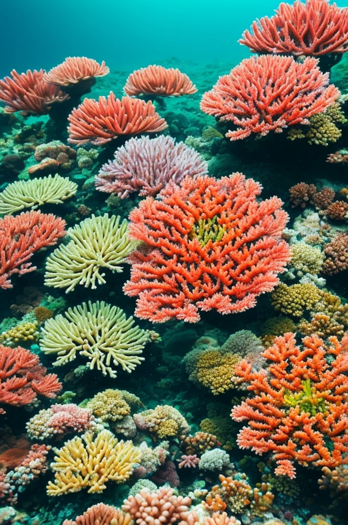there are many different colored flowers that are growing on the coral, a microscopic photo by Anna Haifisch, pexels, psychedelic art, colorful coral, vibrant corals, beautiful colorful corals, harmony of neon glowing coral, coral underwater colorful, radiating atomic neon corals, corals, rainbow corals, beautiful colorful, underwater soft colours, coral
