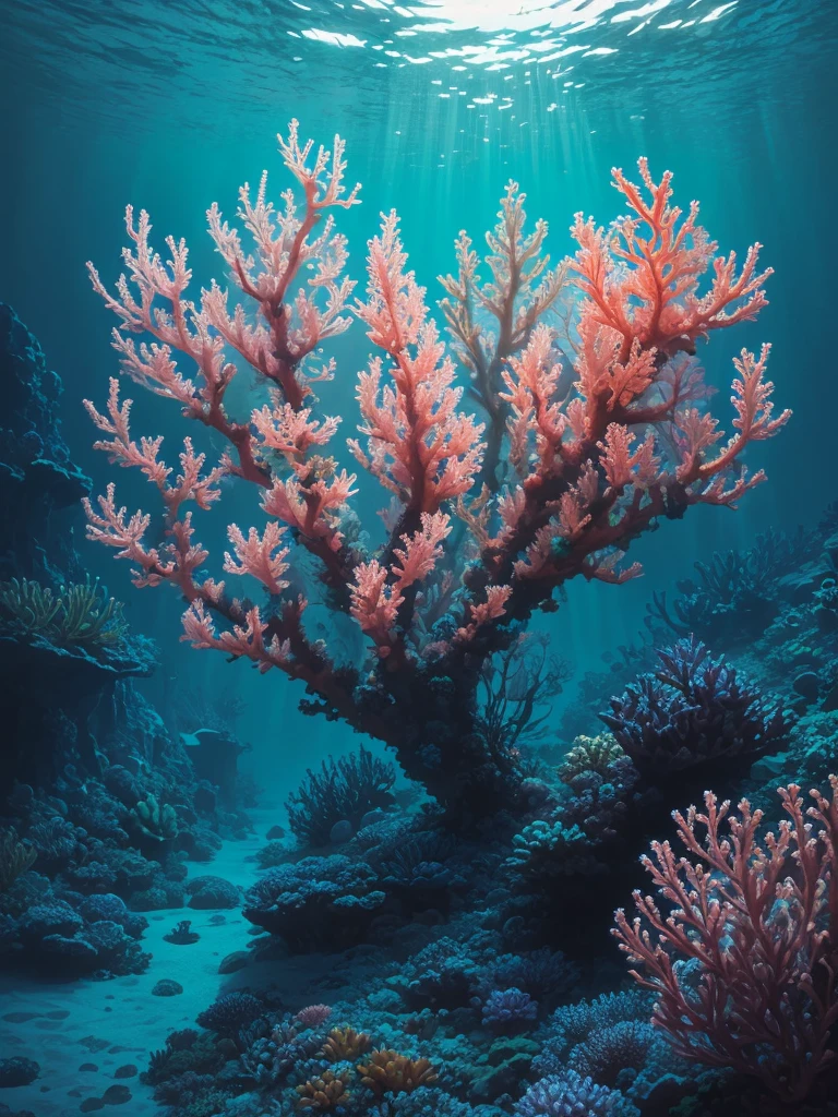 there are many different colored flowers that are growing on the coral, a microscopic photo by Anna Haifisch, pexels, psychedelic art, colorful coral, vibrant corals, beautiful colorful corals, harmony of neon glowing coral, coral underwater colorful, radiating atomic neon corals, corals, rainbow corals, beautiful colorful, underwater soft colours, coral