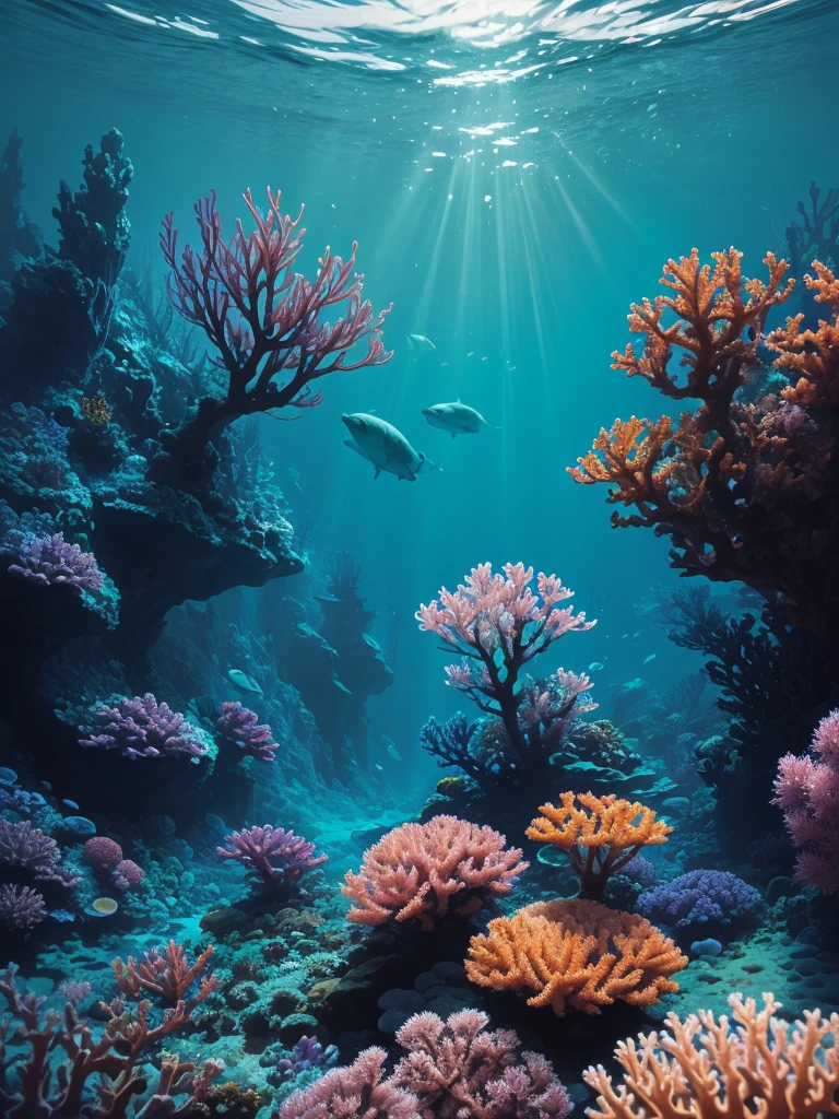 there are many different colored flowers that are growing on the coral, a microscopic photo by Anna Haifisch, pexels, psychedelic art, colorful coral, vibrant corals, beautiful colorful corals, harmony of neon glowing coral, coral underwater colorful, radiating atomic neon corals, corals, rainbow corals, beautiful colorful, underwater soft colours, coral