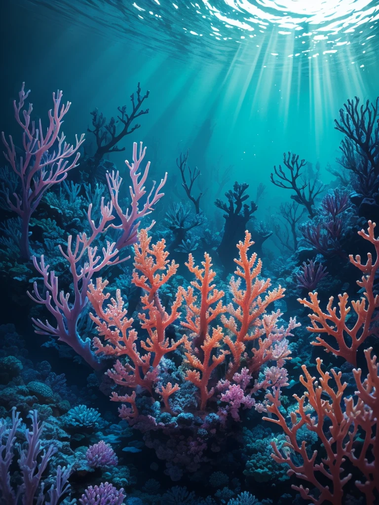 there are many different colored flowers that are growing on the coral, a microscopic photo by Anna Haifisch, pexels, psychedelic art, colorful coral, vibrant corals, beautiful colorful corals, harmony of neon glowing coral, coral underwater colorful, radiating atomic neon corals, corals, rainbow corals, beautiful colorful, underwater soft colours, coral