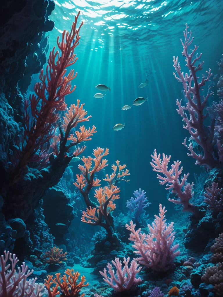 there are many different colored flowers that are growing on the coral, a microscopic photo by Anna Haifisch, pexels, psychedelic art, colorful coral, vibrant corals, beautiful colorful corals, harmony of neon glowing coral, coral underwater colorful, radiating atomic neon corals, corals, rainbow corals, beautiful colorful, underwater soft colours, coral