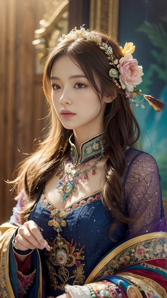 (masterpiece, Highest quality, Highest quality, Official Art, beautifully、aesthetic:1.2), (One girl), Very detailed,(Fractal Art:1.3),colorful,Most detailed