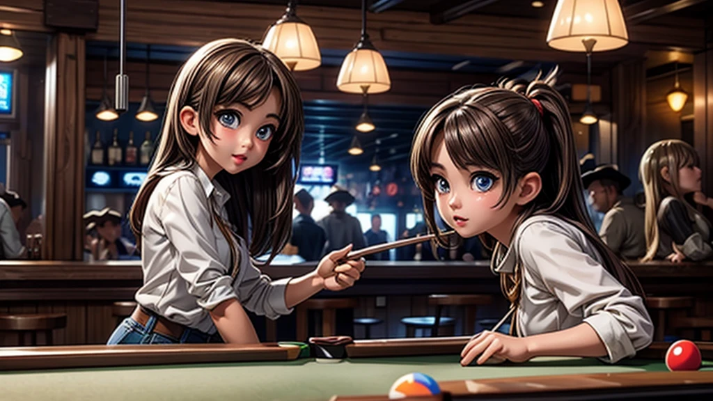 Western Cowgirl、Billiards at the bar、Drunk