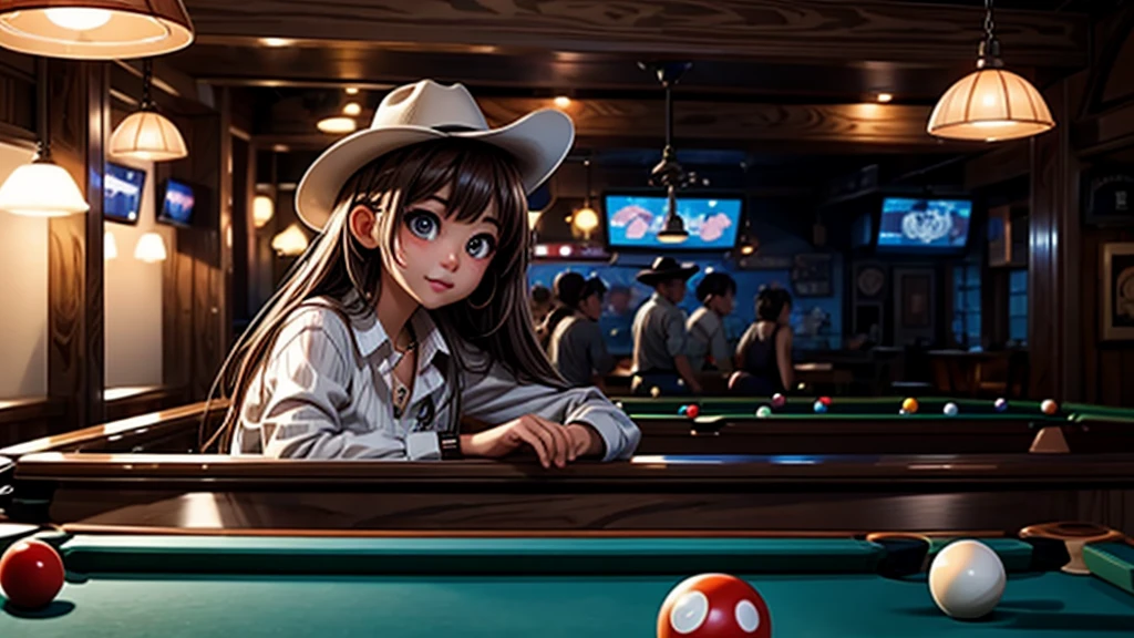 Western Cowgirl、Billiards at the bar、Drunk