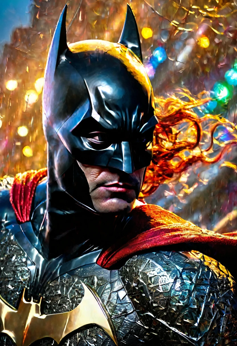 a high quality professional photo of heroes & villains including batman, spiderman, superman, iron man, wonder woman, hyper detailed, in the style of Victor Nizovtsev, 8k resolution, cinematic, fantasy art, comic book characters, dynamic poses, intricate details, vivid colors, trending on art station