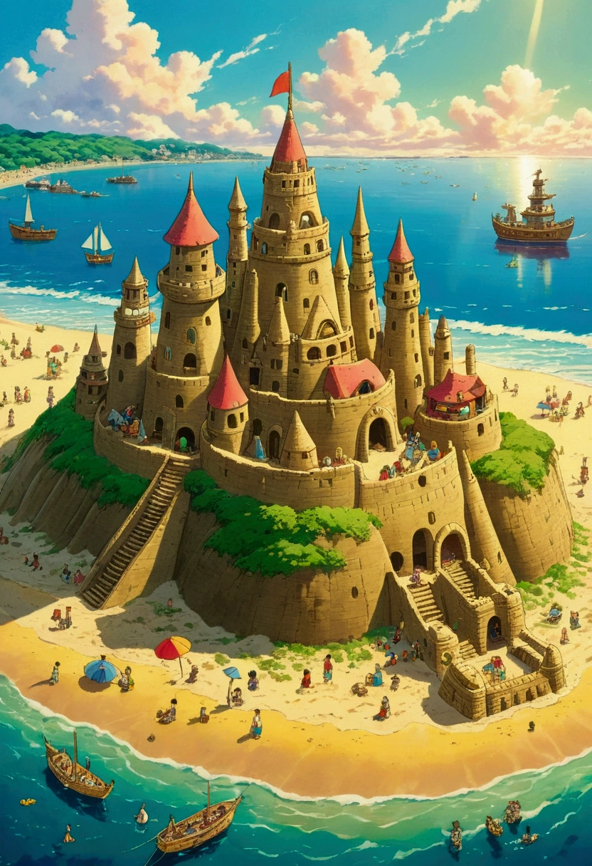 Ghibli　Summer Beach　Sand castles