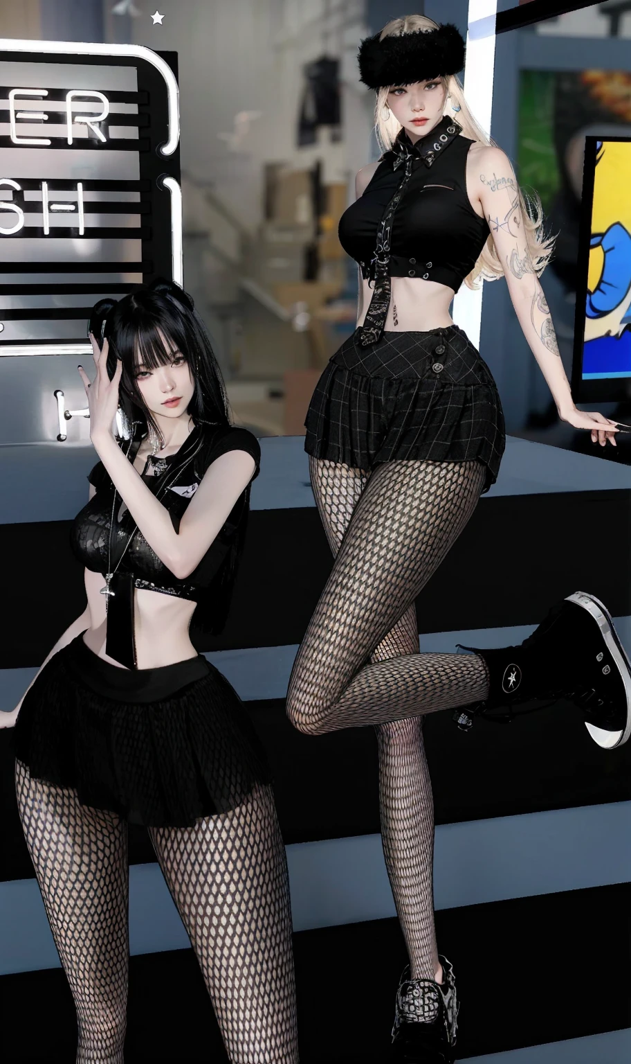 Beautiful detailed skin, Detailed Body, beautiful detailed hair,