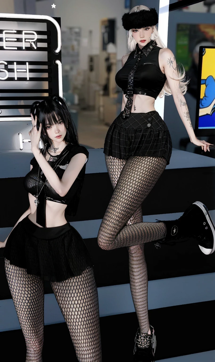 Beautiful detailed skin, Detailed Body, beautiful detailed hair, 