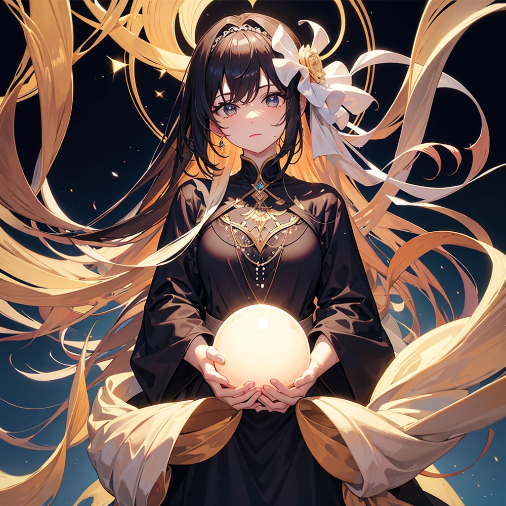 Crystal Ball,Hands Holding, Black background