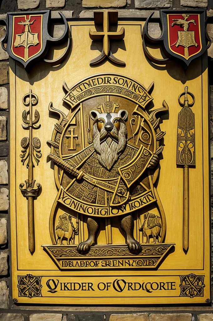 Badger coat of arms yellow Viking Bayeux Tapestry