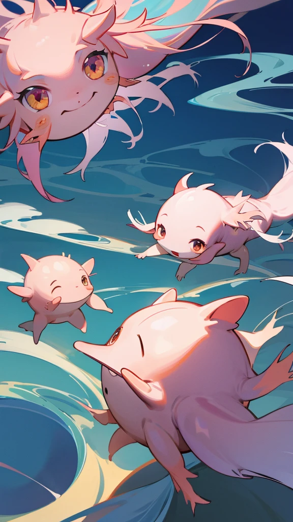 Axolotl adult anime girl