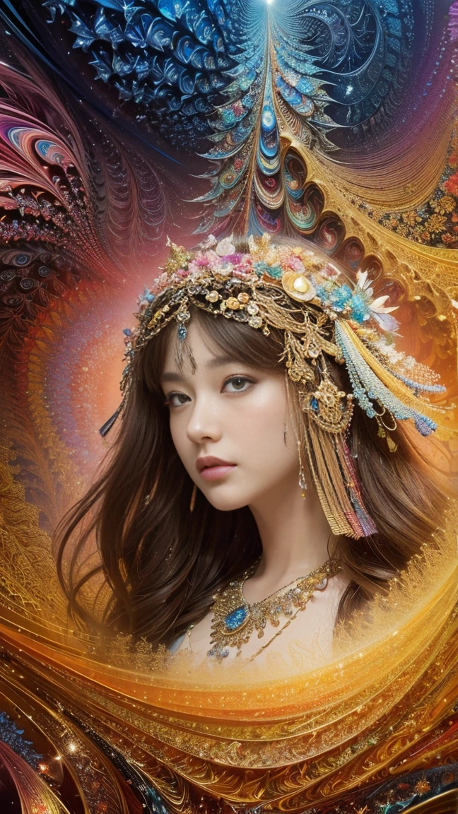 (masterpiece, Highest quality, Highest quality, Official Art, beautifully、aesthetic:1.2), (One girl), Very detailed,(Fractal Art:1.3),colorful,Most detailed