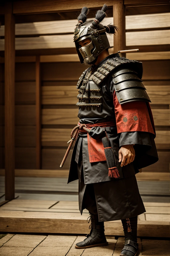 Samurai wearing full ancient suit