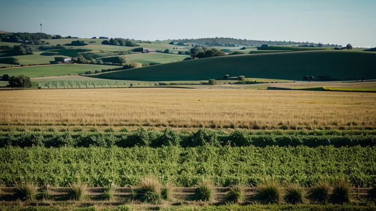Fields. No people.