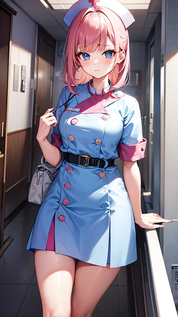 Beautiful anime girl, young, nurse lookbook