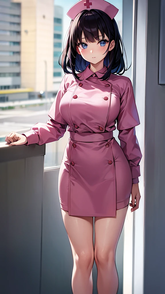 Beautiful anime girl, young, nurse lookbook
