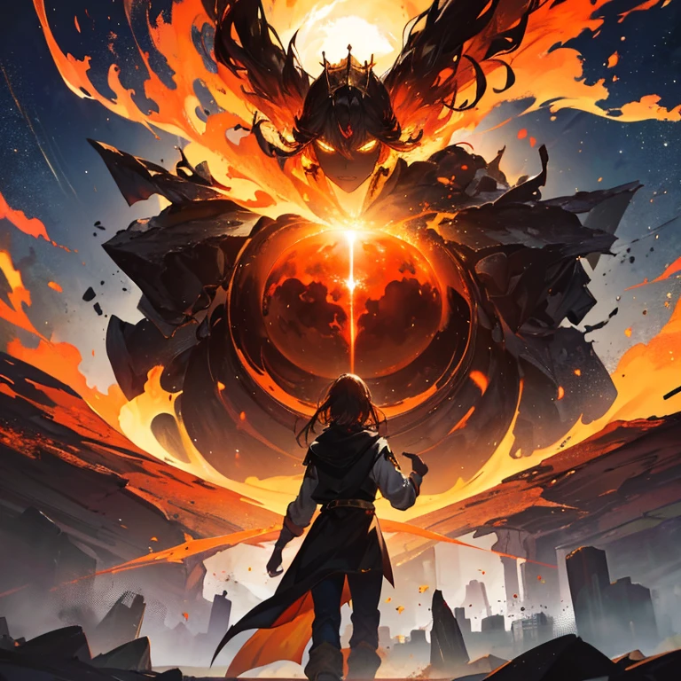 "Create an ultra-high resolution (33554432K) watercolor illustration depicting a personified version of the scorching summer sun at its most intense. Emphasize the oppressive heat, the sun's domineering presence, and its effects on the environment to create a powerful and evocative image that brings the concept of a heatwave to life.
Central Focus:
Sun Character: A large, imposing figure representing the sun at its most intense.
Heat Effects: Visual representations of extreme heat and its impact on the surroundings.
Landscape: A parched, heat-stricken environment showing the effects of the intense sun.
Character Details - The Sun:
Body: A massive, muscular humanoid figure with a body that seems to be made of molten lava and plasma.
Face: A fierce expression with eyes that glow like solar flares and a mouth that appears to be constantly exhaling heat.
Hair/Crown: A corona of flames or solar prominences forming a crown-like structure.
Posture: Domineering and oppressive, arms outstretched as if subjugating the earth below.
Heat Effects:
Heat Haze: Visible distortions in the air, painted with subtle, wavy lines.
Heat Rays: Beams of intense light and heat radiating from the sun character.
Mirages: Illusory water or distorted landscapes in the distance.
Landscape Elements:
Parched Earth: Cracked, dry soil with a palette of browns and oranges.
Withered Vegetation: Trees and plants wilting under the intense heat.
Urban Elements: If including city scenes, show melting asphalt, shimmering buildings.
Lighting and Atmosphere:
Intense Brightness: Overwhelming light emanating from the sun character.
Harsh Shadows: Deep, dark shadows cast by any objects in the scene.
Color Distortion: Warm color shifts due to the extreme heat.
Color Palette:
Sun Character: Vibrant yellows, oranges, and reds, with touches of white-hot areas.
Sky: Deep blue fading to pale, heat-bleached hues near the horizon.
Landscape: Muted browns, yellows, and greys for the parched earth and vegetation.
Watercol