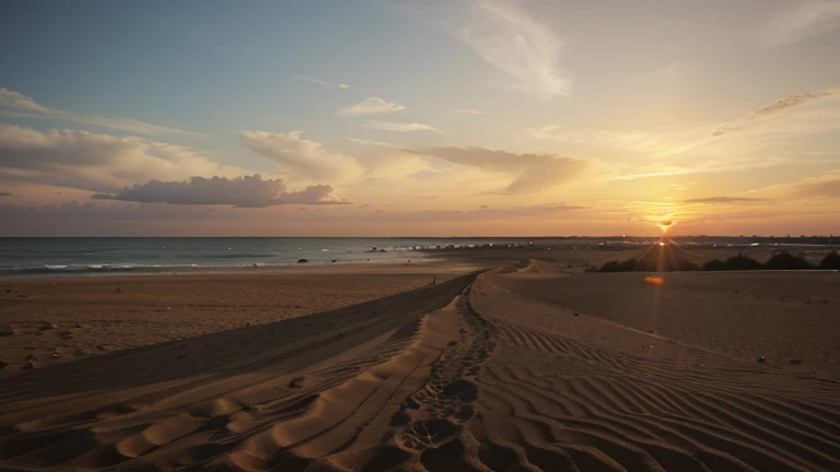 Sunset. No people.