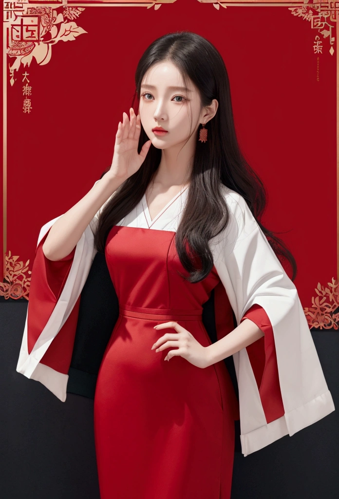 Generate a medical beauty Xiaohongshu size of 1242&1660 Little Red Book cover，The image content is parallel，Flat fan，Open the fan，new moon，Poster of five types of double eyelids including European style。